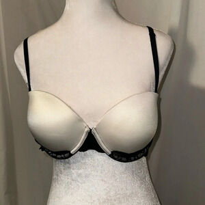 Victoria's Secret PINK black & white satin multi way bra size 36C